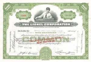 Lionel Corporation - Famous Toy Train Co. - Stock Certificate